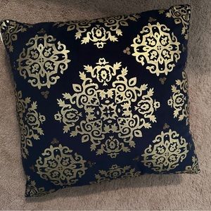 Navy and Gold decorative pillow
